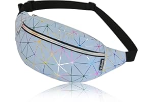 RIDIRUN Riñonera Mujer Moda Riñonera Deportiva Viaje Bolso de Cintura Niñas Multifuncional Bolsillos Riñoneras Running Cinturón Impermeable Bandolera de Marcha Fanny Pack Azul