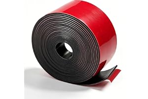 XLTBOMS Självhäftande Gummiband 50mmx5mmx3,5M Svart Solid Neopren | Neopren gummitätning – stark självhäftande flexibilitet, lätt att skära – för vattentät, vibrationsdämpande, golvskydd
