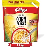 Kellogg's Corn Flakes Original, High in Iron, High in B Group Vitamins, Breakfast Cereals, 1.2 kg Pack