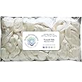 Tussah Silk Fiber for Soap Making, Spinning, Blending, Felting, Dyeing, and Paper Making. Extra Bleached White Combed Top.