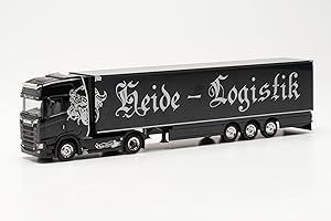 Herpa modello di camion Scania CS 20 HD semirimorchio refrigerato "Heide Logistik", in scala 1:87, pezzo da collezione, modello tedesco, statuetta plastica