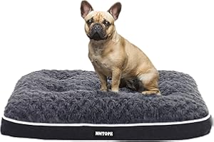 HMTOPE Orthopädisches Hundebett, Hundematte im Doppelstock-Design, Waschbar Hundekissen, Abnehmbar Hundekorb, 76 cm für Kleine Hunde, Dunkelgrau
