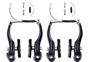 NM SELECT Bike V Brake 120mm Arm Set | Universal V Brake Front Rear Set Mountain Bike Brake Caliper Replacement for Most Bicycle, Road Bike, MTB, BMX