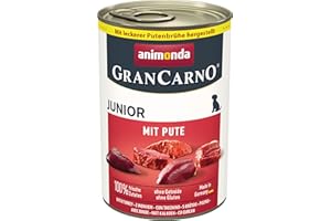 animonda Grancarno Karma dla psów, mokra karma dla psów junior z indykiem, 6 x 400 g