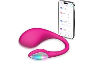 Lovense Lush 4.0 Vibrador de Punto G con Vibrante Luz LED en la Cola, Control Remoto, Juguete Sexual para Parejas y Mujeres