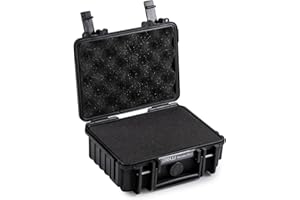 B&W International Transportkoffer Outdoor 500 (PP.23) Schwarz – mit Würfelschaum – Wasserdicht (IP67), staubdicht, schlagfest & extrem robust