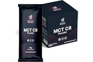 ‎DAILY ENDURANCE MCT Öl Pulver - Sticks - Ketone & Ketose - MCT Öl C8 - Ballaststoffe - Keine Zusatzstoffe Ohne Zucker - Vegan - 20 Sticks à 10 g - Geschmacksneutral - Daily Endurance