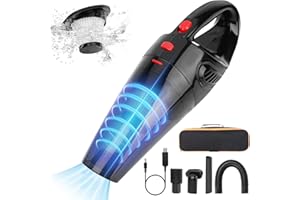 UXWEN Handheld Vacuum Cleaner, Car Hoovers Cordless Powerful 8000Pa, Mini Portable Rechargeable Dust Busters Hand Held Vacuuming Cordless with 2 HEPA Filters for Home/Office/Pet/Car/Hair
