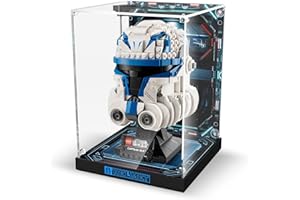 cooldac Acryl Vitrine Box für Lego 75349 Star Wars Captain Rex Helm Set, staubdicht Transparent Clear Display Box Vitrine (Das Modell Nicht enthalten)