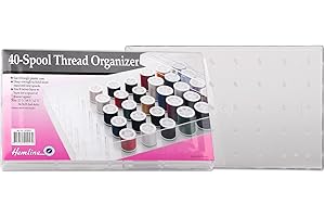 NÄHWELT FLACH Garnbox für 40 Garnrollen – Ungefüllt – Robust – Übersichtlich | Nähgarn-Box, Nähgarnhalter zur Aufbewahrung von Nähzubehör | Ideale Aufbewahrungsbox zur Nähgarnaufbewahrung von Garn-Konen