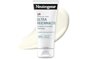 ‎NEUTROGENA Neutrogena Ultra reichhaltige Fußcreme, nicht fettende Fußpflege Creme mit 40Prozent Glycerin + Bisabolol, schnell einziehende Feuchtigkeitscreme für trockene und beanspruchte Füße 100 ml