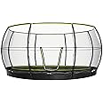 Rebo® Flush FIt Inground Base Jump Trampoline with Halo ll Enclosure - 14ft | OutdoorToys | Kids' Outdoor Trampoline for Gardens, Enclosure Included, Weather Resistant