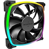 Montech AX 120 ARGB Fan - 1600PWM, &Uuml;st D&uuml;zey Dayanıklılık, Sessiz Performans ve &Ccedil;arpıcı ARGB Tasarımı (120 mm, Siyah)