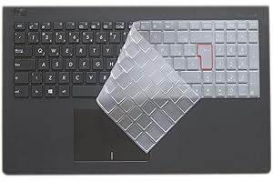 MiNGFi TPU Tastatur Schutz Abdeckung für ASUS A55 F555/6 G550 G51/3 G73 K555 K501UX N55/2 R500/510/552 S/Q500 UX510 V500 X502 X550/5/6 X750 ROG GL502/551/752/702 EU/ISO Tastaturlayout - Transparent