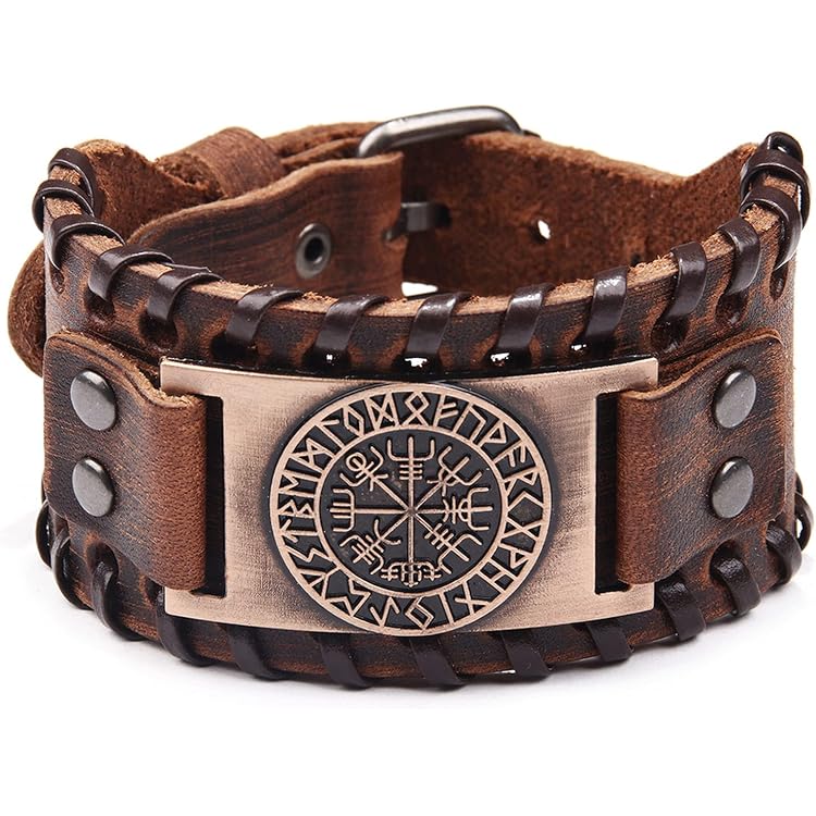 Bracelet En Cuir Véritable Pour Femme - Style Vintage Tressé - Avec Charme Steampunk - Cadeau Personnalité