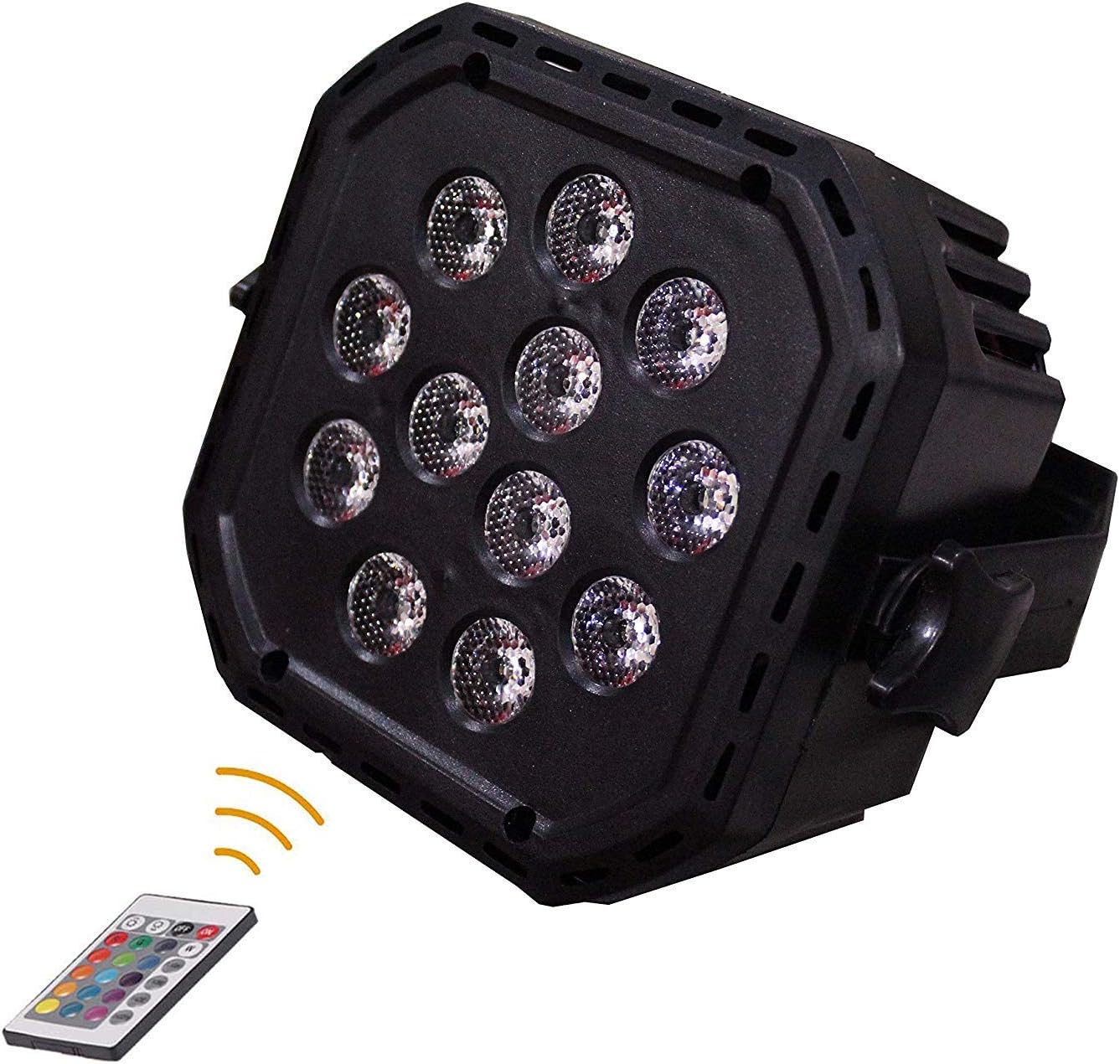 CITRA DJ Par Ball Laser Light 12 LEDs 60W RGBW with 24 Key Remote Controller Color Mixing Wash Can Par Light for Diwali…