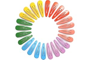 YISCOKO Hair Clips Women Mixcolor Metal Hair Clip,2 Inch Snap Hair Clips,Snap Clips Kids Barrettes Girls' Hair Accessories(24 PCS Mixcolor)
