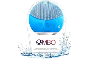 JIMBO Spazzola Per La Pulizia Del Viso In Silicone Rosa Esfoliante e Detergente per tutti i tipi di pelle, Rassodante, Massaggiante Skincare, Tonificazione del viso, Massaggiatore Ricarica USB (Azzurro)
