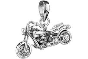 Kuzzoi plateado Moto Big Bike colgante para cadenas macizo 925 plata de ley para collares