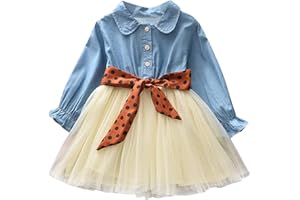 DAY8 Fille 2 à 7 Ans Vetement Robe Princesse a la Mode Hiver Robe de Soirée Fille ete Pull Fille Printemps Pas Cher Enfant Fille Fashion Tutu Robe Bébé Fille Manche Longue