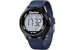 SOCICO Reloj Digital para Hombre, Deportivo, Militar, Resistente al Agua, Cronógrafo para Hombre con Iluminación LED, Alarma y Fecha