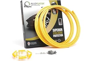 AlloyGator Jaune Protecteurs de Roue en Alliage Protecteurs de Jante | Protection des Roues | Protection des Roues en Alliage | Convient aux Roues de Roues de 12 à 24 Pouces | 14 Couleurs Disponibles