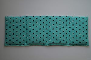 TITSCH Körnerkissen Bio-Roggen 4-Kammern 50cmx17cm Feincord mint/braun Sterne