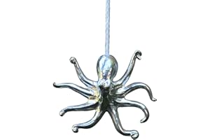 WILLIAM STURT FINE PEWTER William Sturt Pewter Octopus Light Pull Cord Handle - Hand Cast Fine Pewter Bathroom Accessory