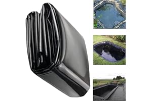 YSPZDQ Liner Piscine, Cascade Bassin Poisson Exterieur Jardin, Bache Noire Agricole, Bâche en Plastique, Protection Soubassement pour la Construction de Bassins, Piscines de Jardin(2x10m)