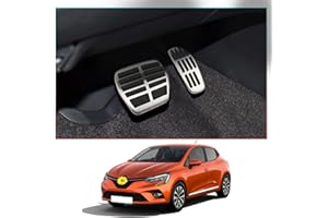 CDEFG Gaspedal Bremse Gaspeda Aluminiumlegierung Fußstütze Kompatibel mit Renault Clio 5/Captur 2/Koleos/Kadjar/Arkana/Dacia Duster Anti-Rutsch Bremspedal Auto Zubehör (Automatikgetriebe)
