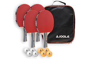 JOOLA Table Tennis Set Bats and Ping Pong Balls with Storage Case