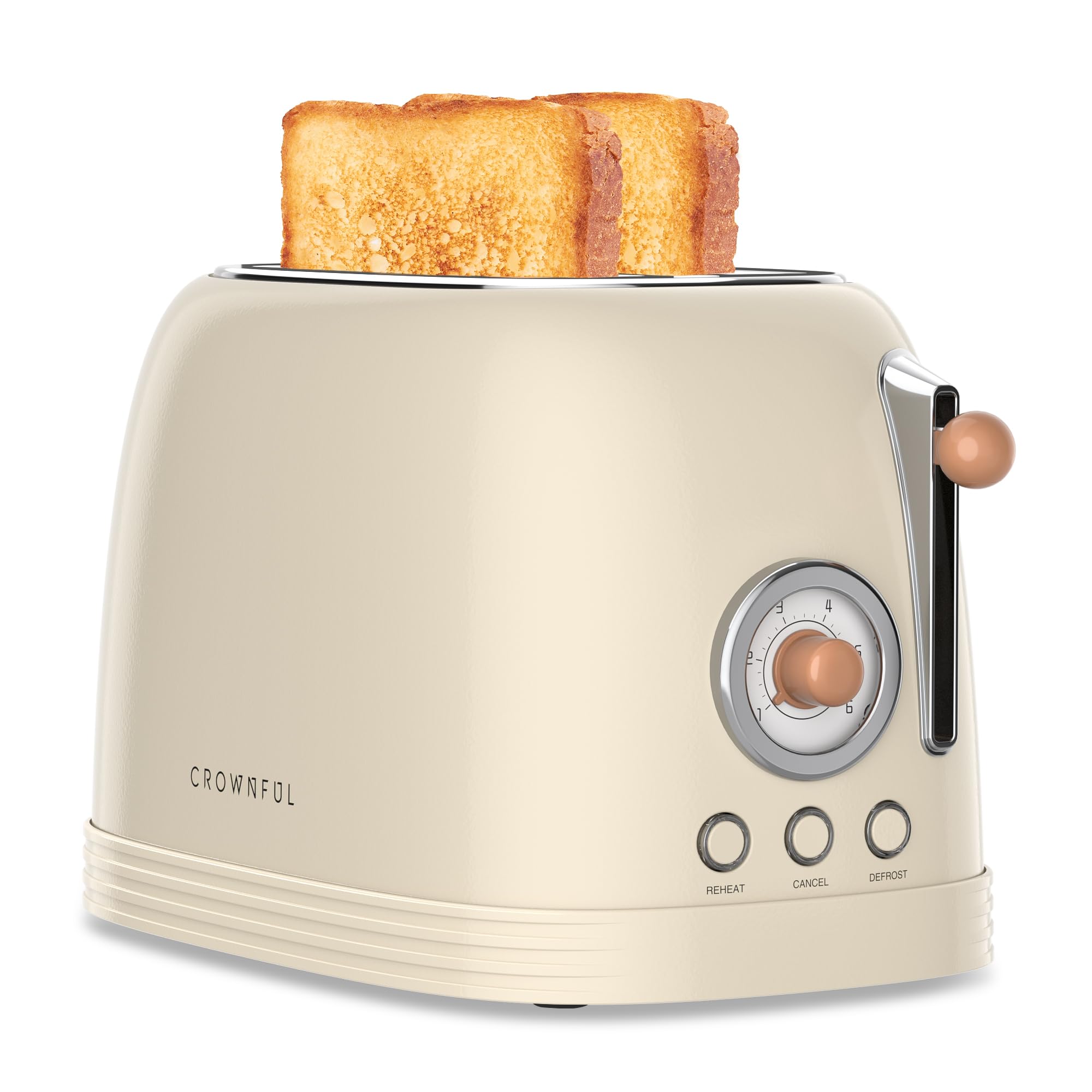 CROWNFUL 2-Slice Toaster Review: Retro Design with Extra Wide Slots