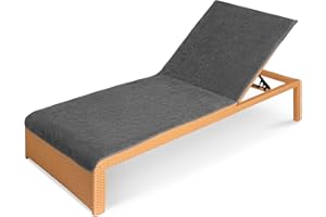 ‎JEMIDI JEMIDI Frottee Schonbezug für Gartenliege Strandliege 75x200cm - Liegenauflage mit Kapuzenüberschlag waschmaschinenfest - versch. Farben