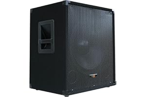 E-Lektron SUB-Q38A PA-Subwoofer Aktiv 15"/38cm Bass Lautsprecher Box mit integrierter Endstufe 600W-Peak