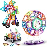 LIVEHITOP 116 Pezzi Costruzioni Magnetiche Blocchi – Mattoncini Magnetici Giocattoli Educativo Creativo Compleanno Natale Reg