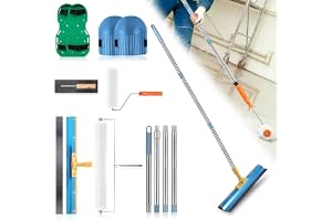 Golvbeläggningsset, epoxiharts golvbeläggningsverktyg, justerbar gängstång, ventilationsrulle, nagelskor, taggrulle, skrapa, kompensationsmassa