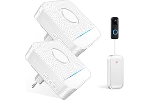 BITIWEND Juego de ampliación inalámbrica Compatible con Blink Videotimbre (For Blink Video Doorbell 1st & 2nd Gen), Timbre y Gong (APP Select ‘Mount with wiring’)