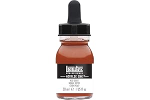 Liquitex 4260335 flüssige Professional Acrylfarben - Ink, Tusche, 30 ml, hochpigmentierte Airbrushfarbe, oxidrot