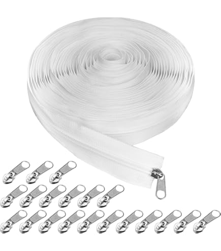 Cerniera Nylon Continua 12 Metri | Con 30 Cursori Metallici | Larghezza 25mm | Per Cucito Fai Da Te | Biancheria E Abbigliamento - Foto 5