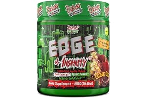 New #1 Strongest PWO Psycho Pharma Edge of Insanity - Most Intense Pre Workout Powder for, Focus, Power & Energy. Premium researched Formula and Ingredients - 295g