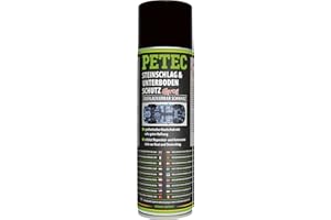‎PETEC PETEC Unterbodenschutz Spray Steinschlagschutz überlackierbar. 500 ml Rostschutz in schwarz aus Kautschuk für Auto und Wohnwagen Unterboden 73250
