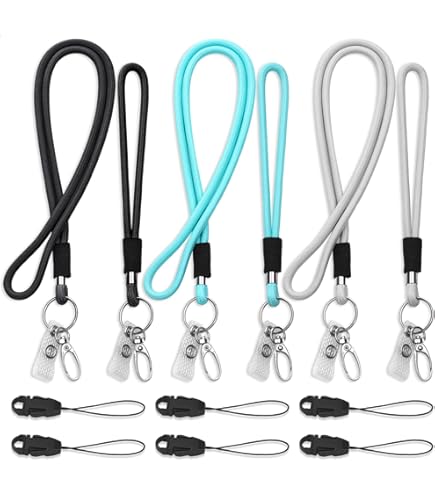 Webbomb 10er Set Schlüsselbänder & Lanyards - 360° Drehbare Umhängebänder In 13 Farben Mit Karabiner
