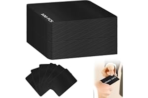 GOMETY 100 tarjetas de visita de metal, tarjetas de visita grabadas de aluminio, tarjetas de visita de metal en blanco, tarjetas de nombre grabadas con láser mate para clientes de oficina, tarjetas de regalo