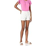 Amazon Essentials Pantaloncini Corti Color Kaki con Cucitura Interna da 9 cm a Vita Medio Alta Donna