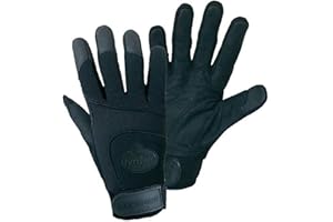 FerdyF. Black Security Mechanics-Handschuhe mit Spandex Rücken, 1 Paar, Schwarz 1911-8 M (2er Pack)
