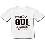 Yonacrea T Shirt Enfant C Est Qui Le Patron Humour Amazon Fr Vetements
