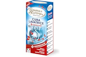 Spuma di Sciampagna - Cura Lavatrice, 9 Azioni in 1, Igienizza, Elimina Cattivi Odori, AntiCalcare, Efficace Anche a Basse Temperature e in Cicli Brevi - 250ml