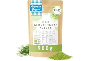 ‎OMH NUTRITION OH MY HEALTH Gerstengras Pulver Bio 900g Vorteilspack aus deutschem Anbau Bioqualität aus Bayern Gerstengraspulver vegan laborgeprüft biologischer Anbau