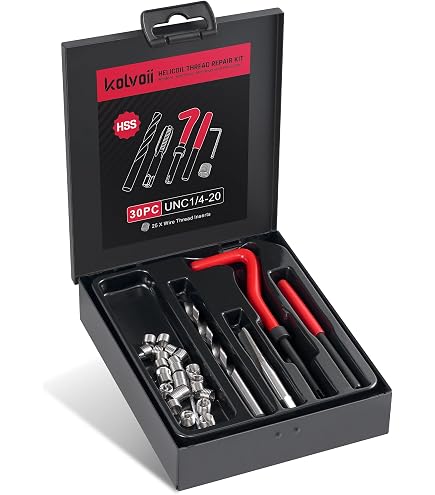 AB Tools Kit Réparation Filets HELICOIL 1/2 UNF 20 - 14 Pièces Pour Filets Endommagés