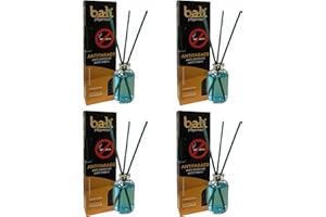 Pack de 4 Bali fragancias Ambientador Mikado ANTITABACO Difusor con varillas de ratán para tu salón, comedor o cualquier estancia de tu hogar, fragancias seleccionadas, Aromaterapia, Perfumado (30 ml)